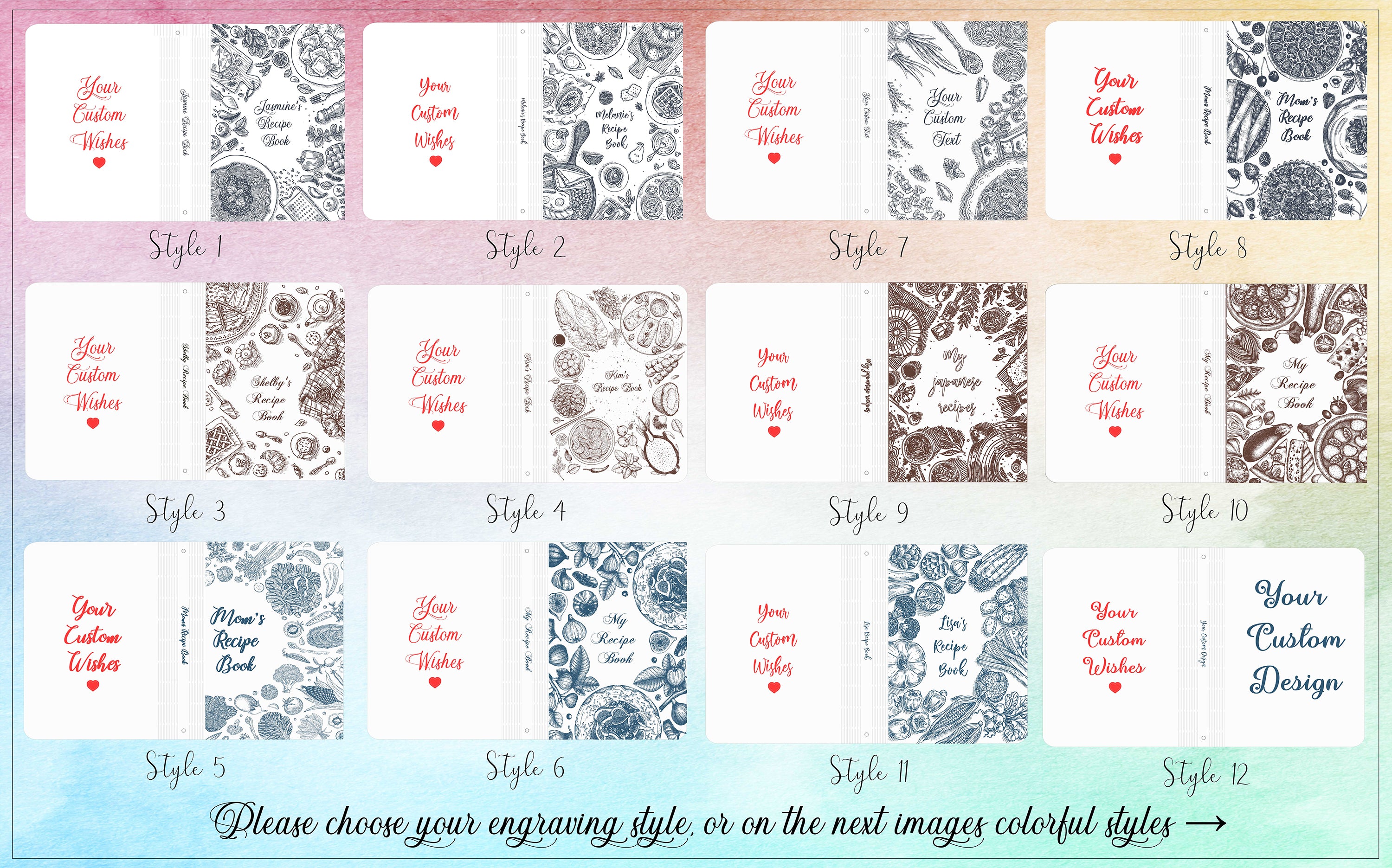 LEATHER RECIPES JOURNAL PERSONALIZED GIFT FOR HER