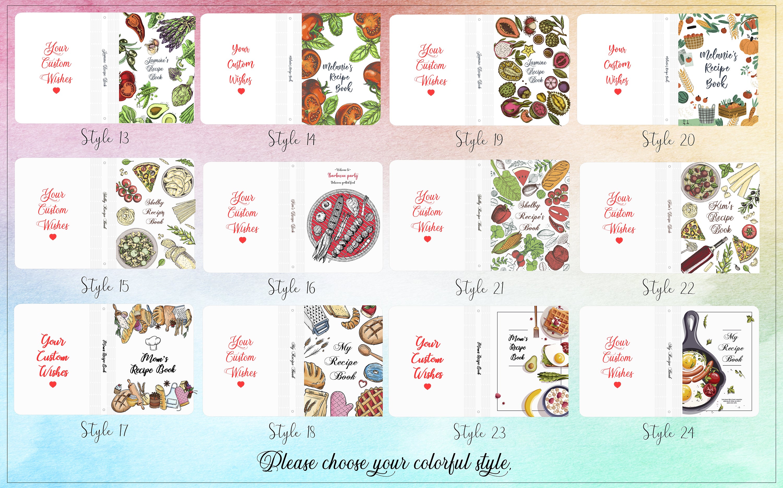 PERSONALIZED RECIPE BOOK BLANK COOKBOOK BINDER