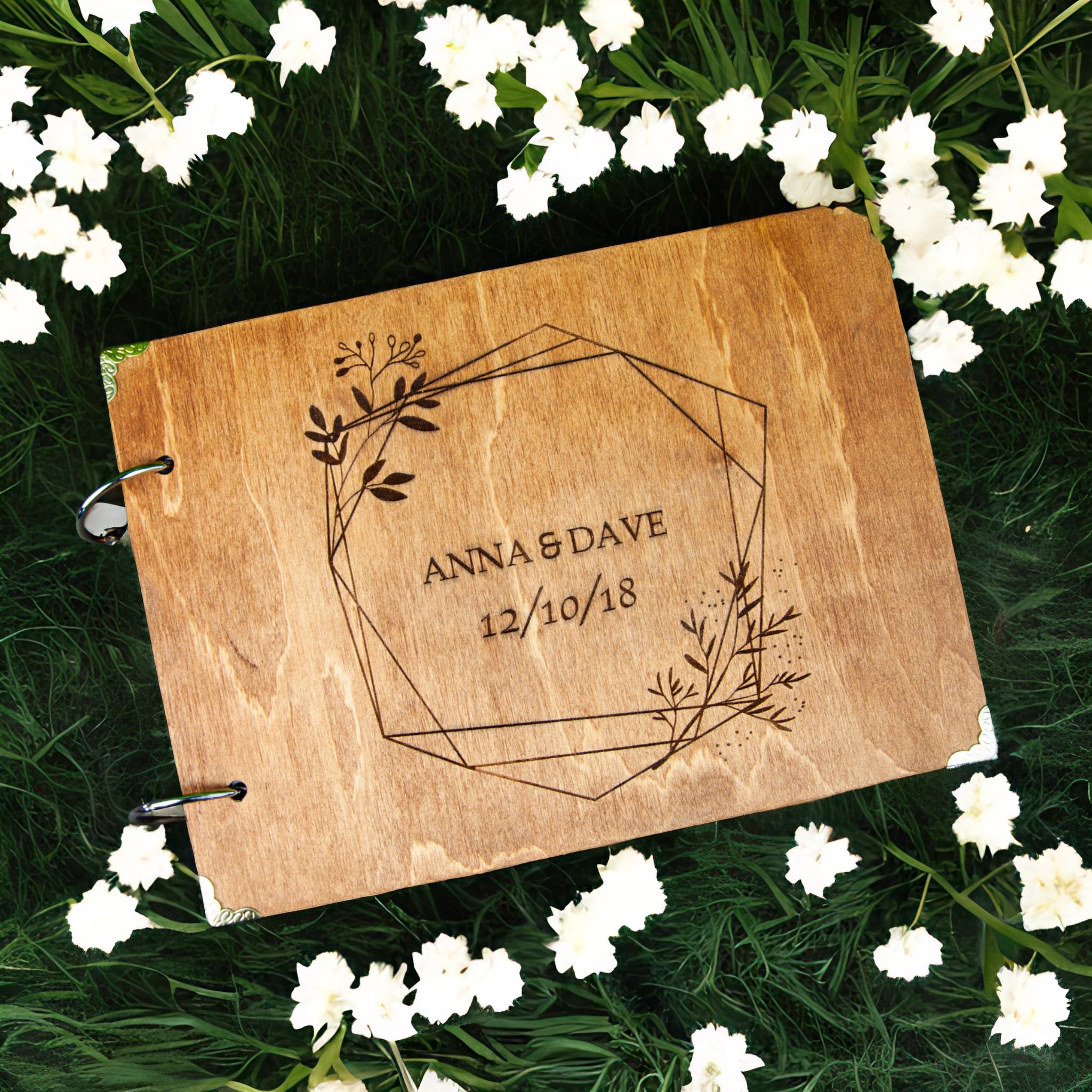 WEDDING GUEST BOOK WOOD GUEST BOOK