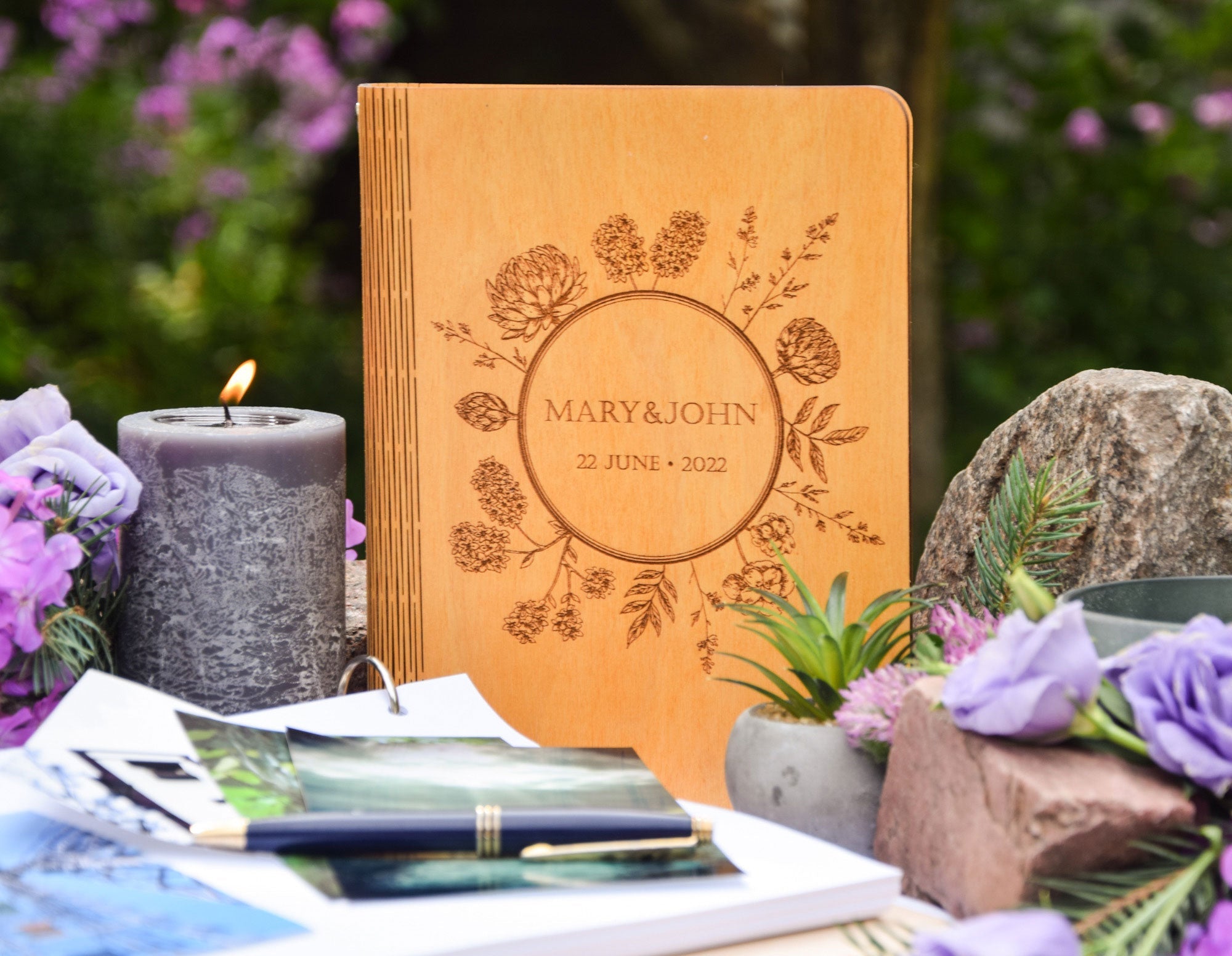 Custom Photo album, Wooden book