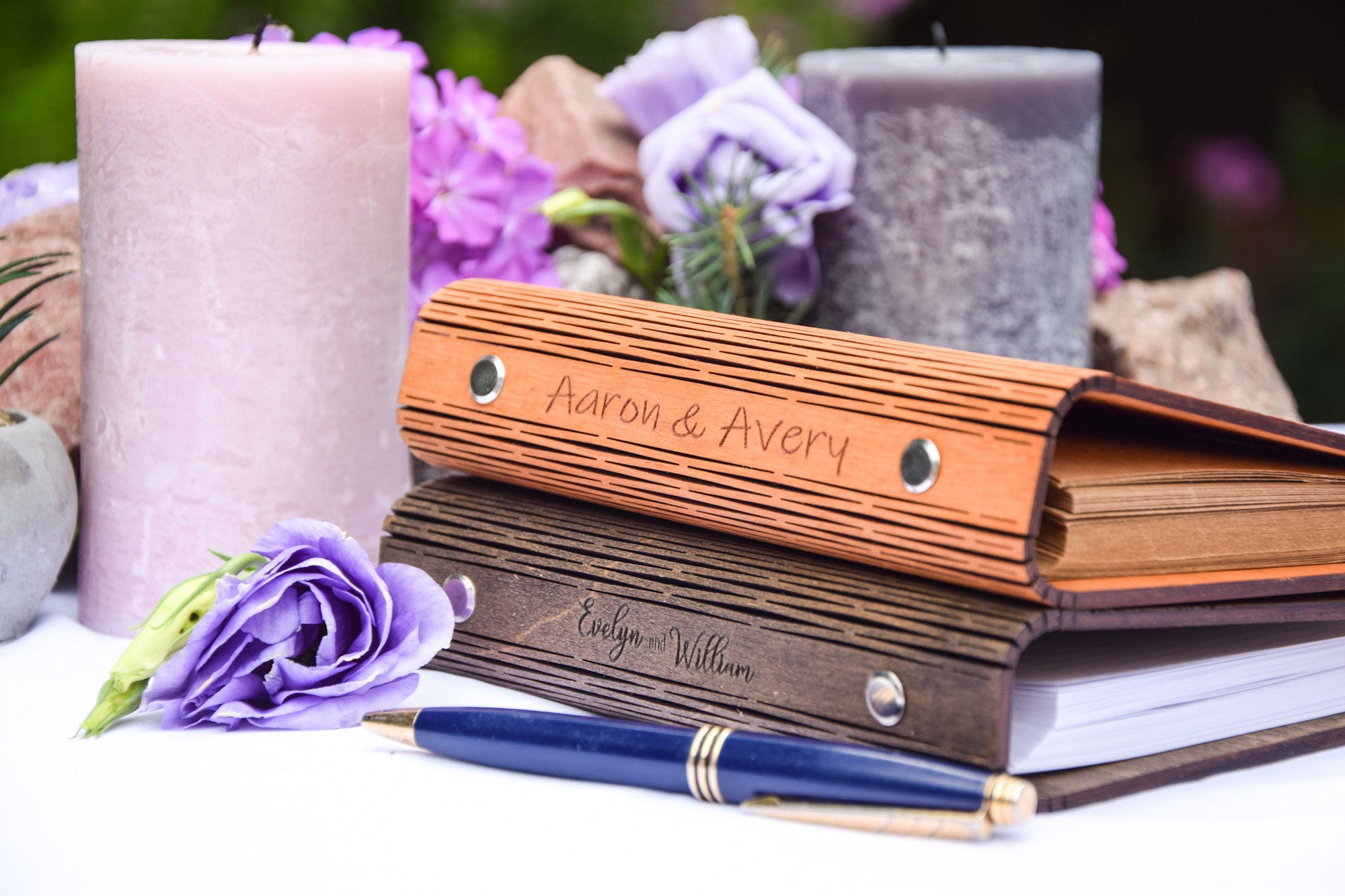 Personalized Guest book, Wooden Album