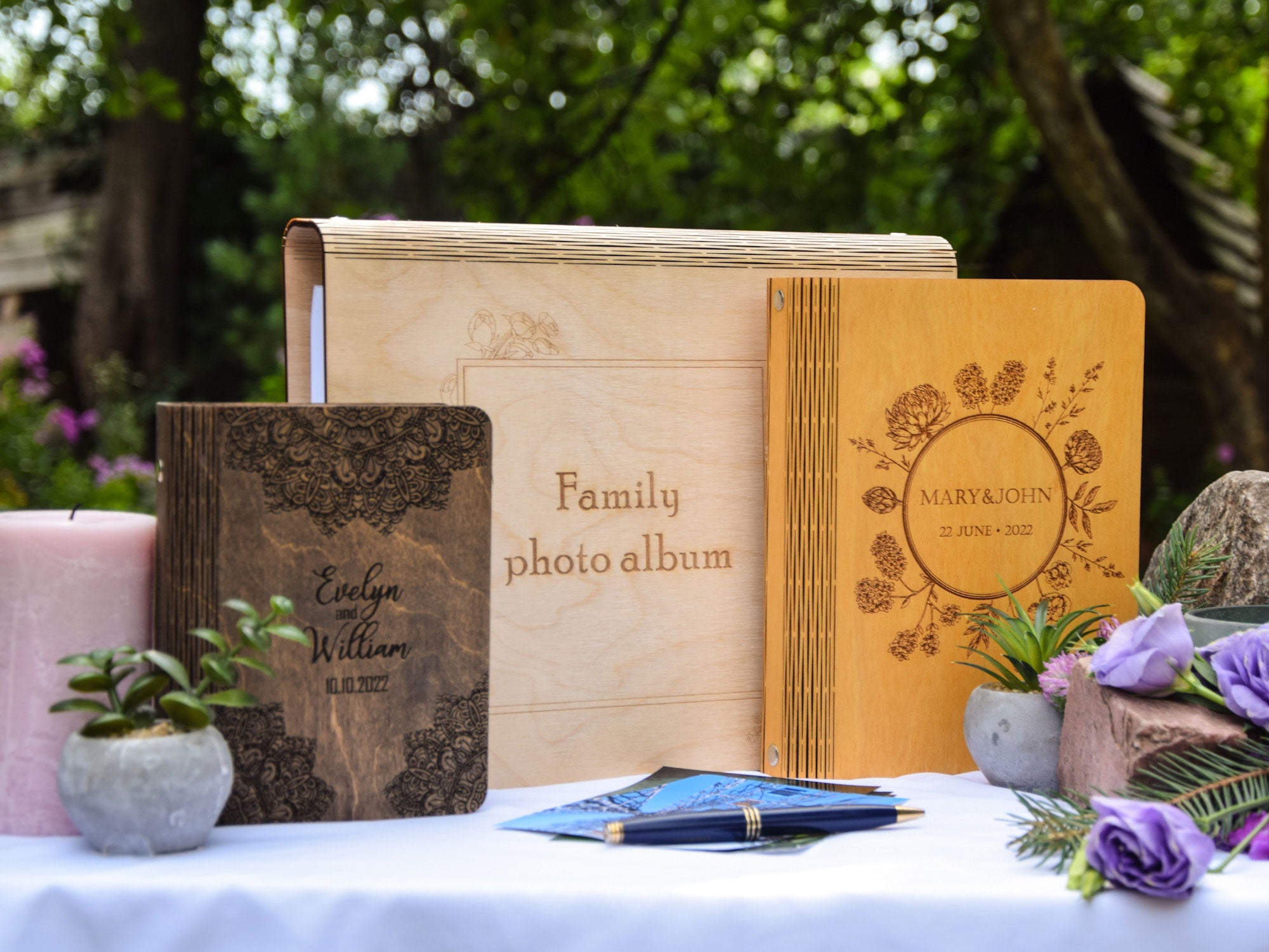 Personalized Photo Album, Wooden book