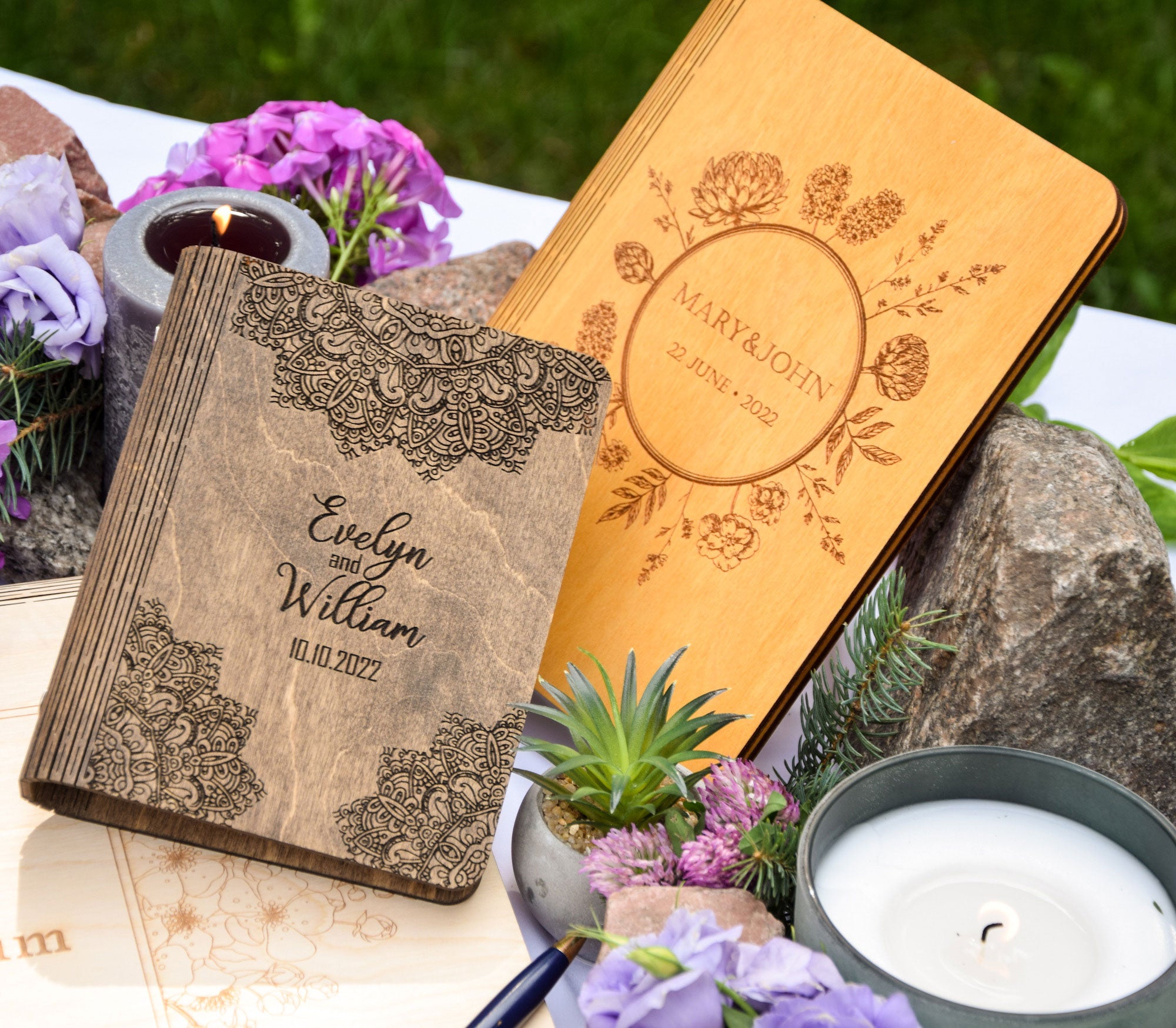 Personalized Photo Album, Wooden book