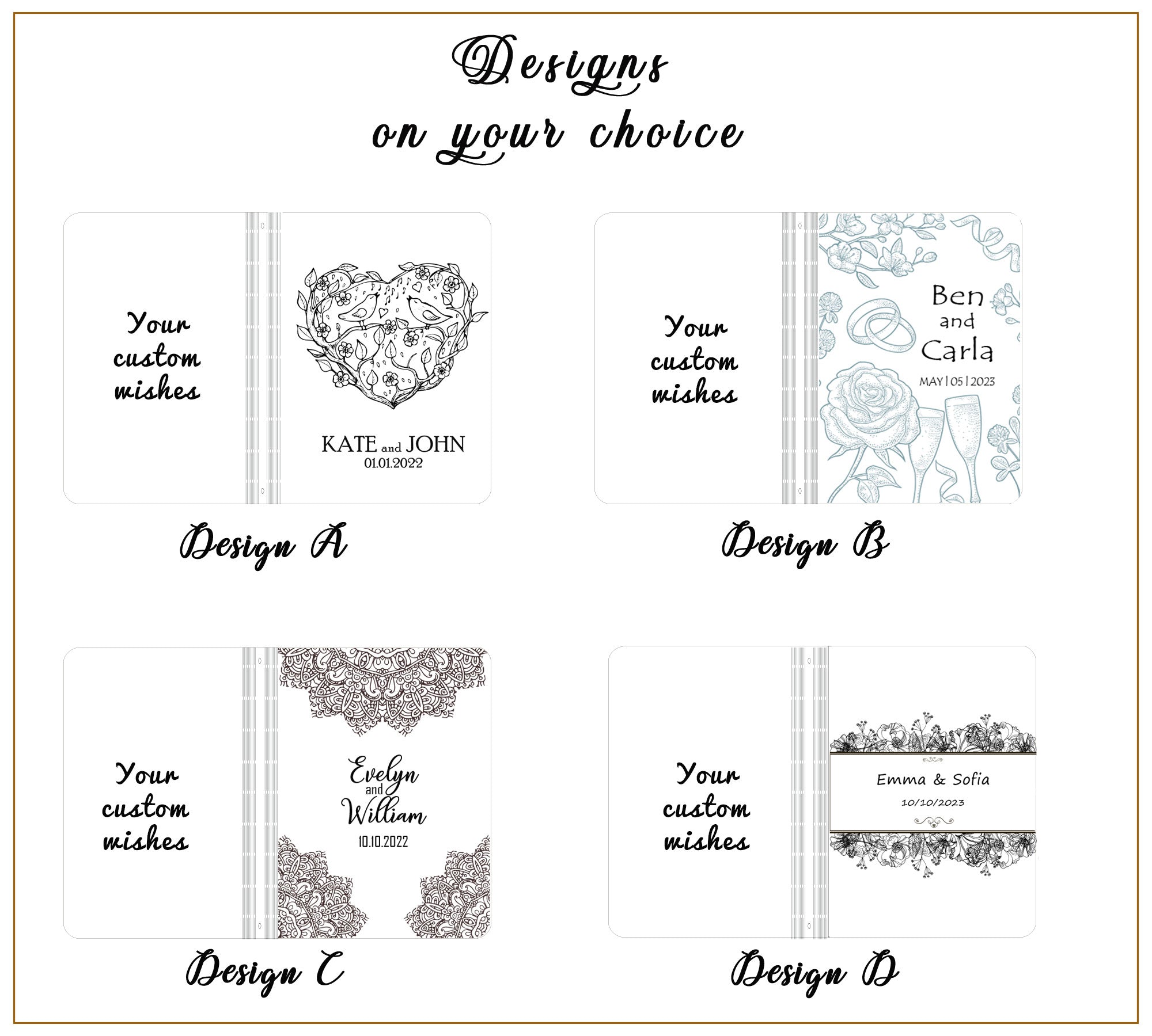 Personalized Guest book, Wooden Album