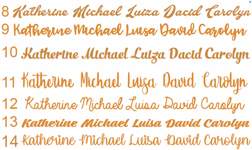 WEDDING PLACE CARDS NAME WOODEN LASER CUT NAMES