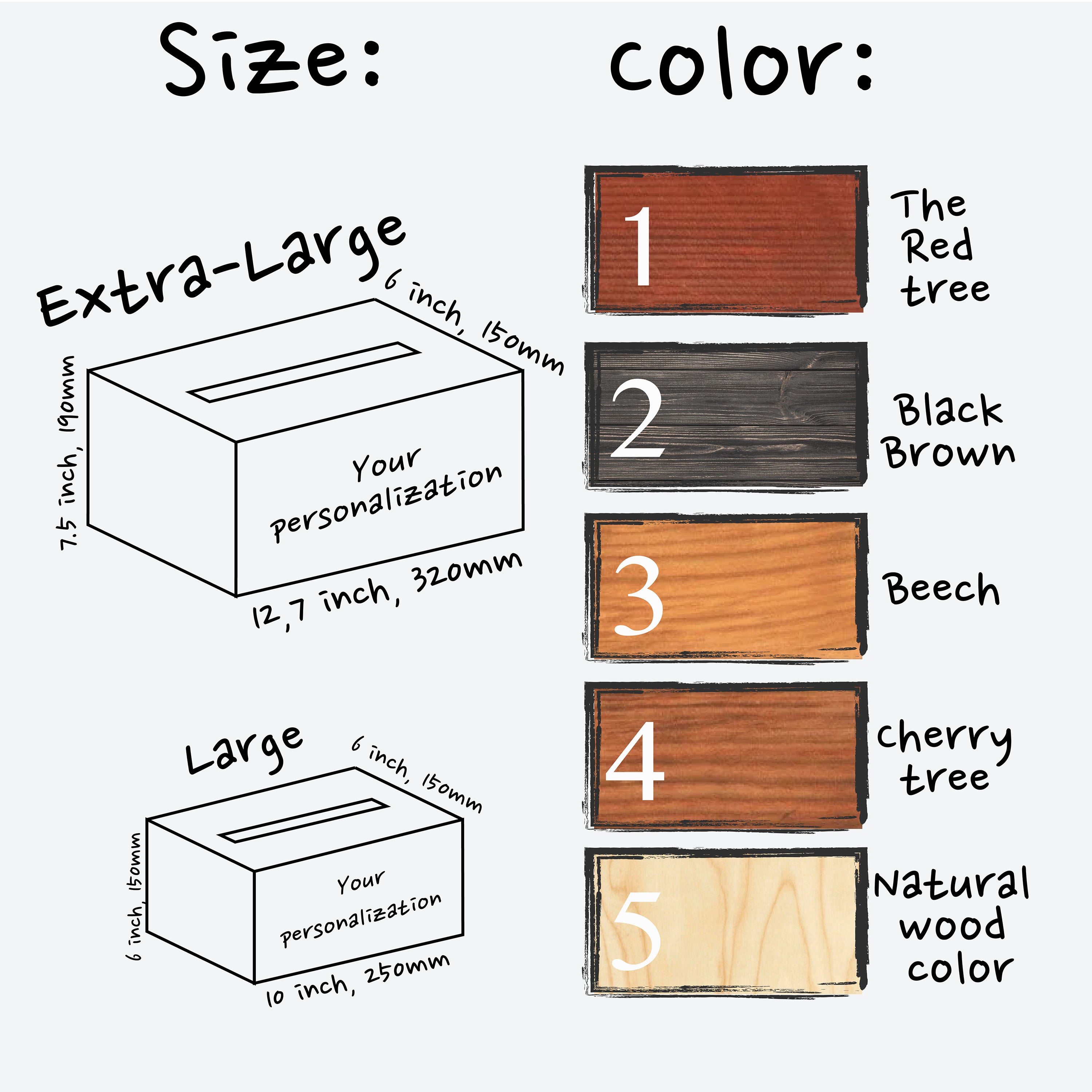 Personalized Card Box for Wedding, Wooden Décor