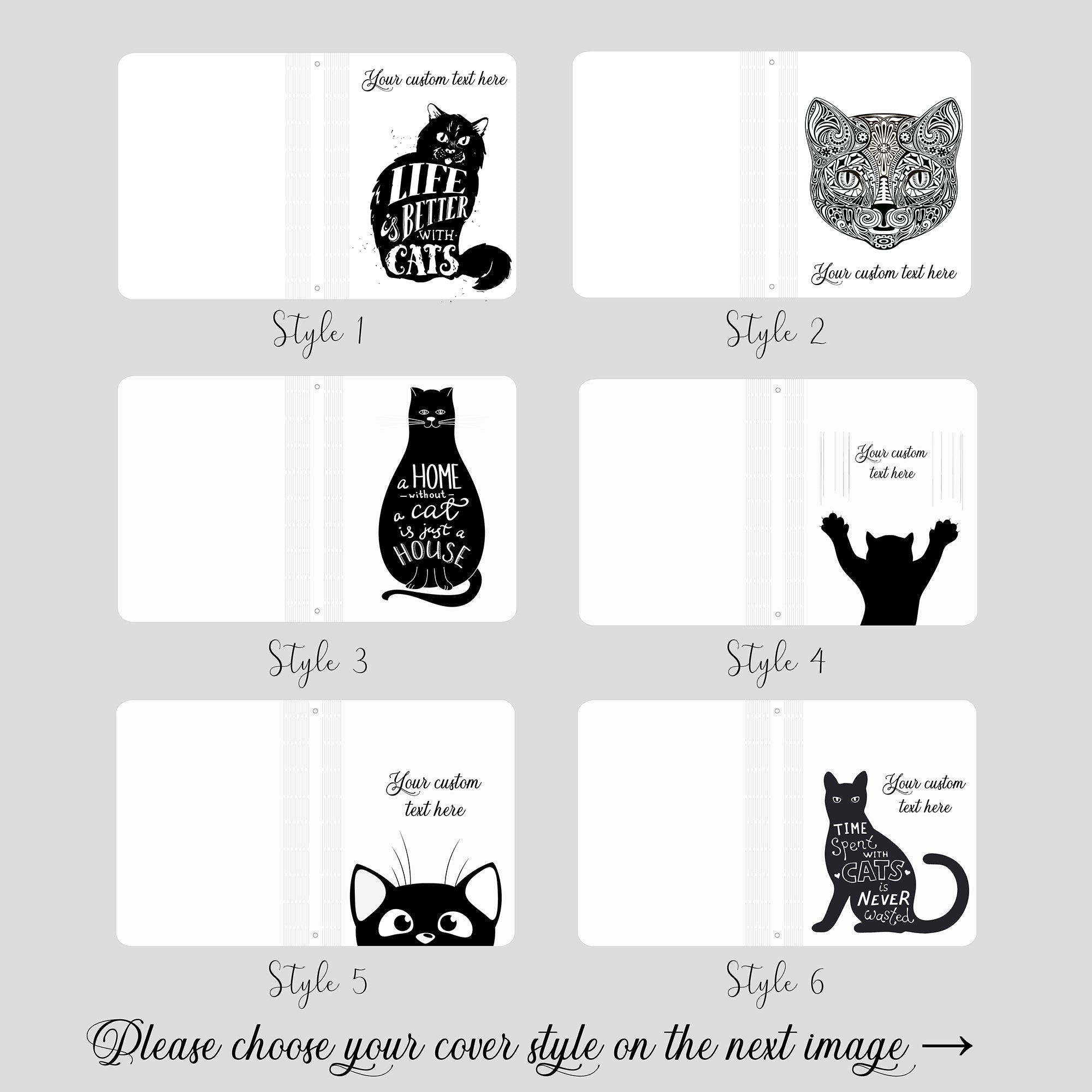 PERSONALIZED CAT LOVER GIFT WOODEN NOTEBOOK