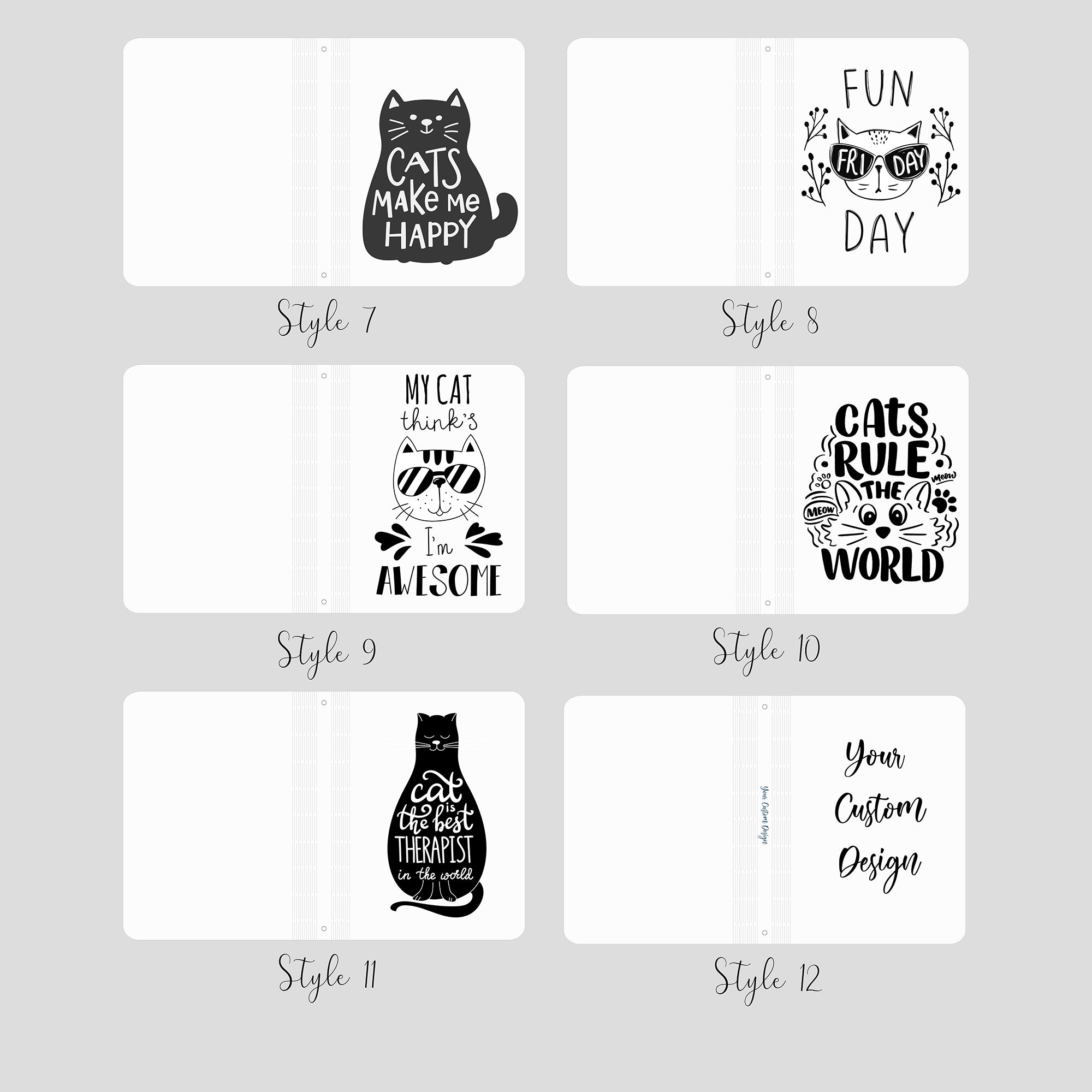 PERSONALIZED CAT LOVER GIFT WOODEN NOTEBOOK
