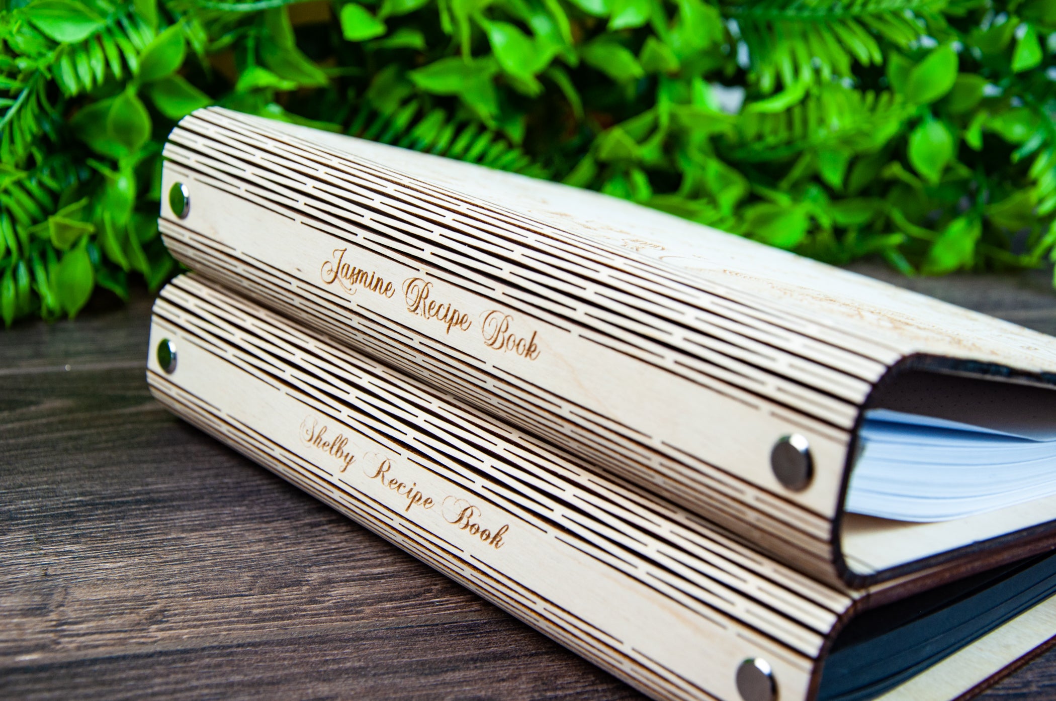 This  Wood Recipe Binder Is Handmade and Customizable