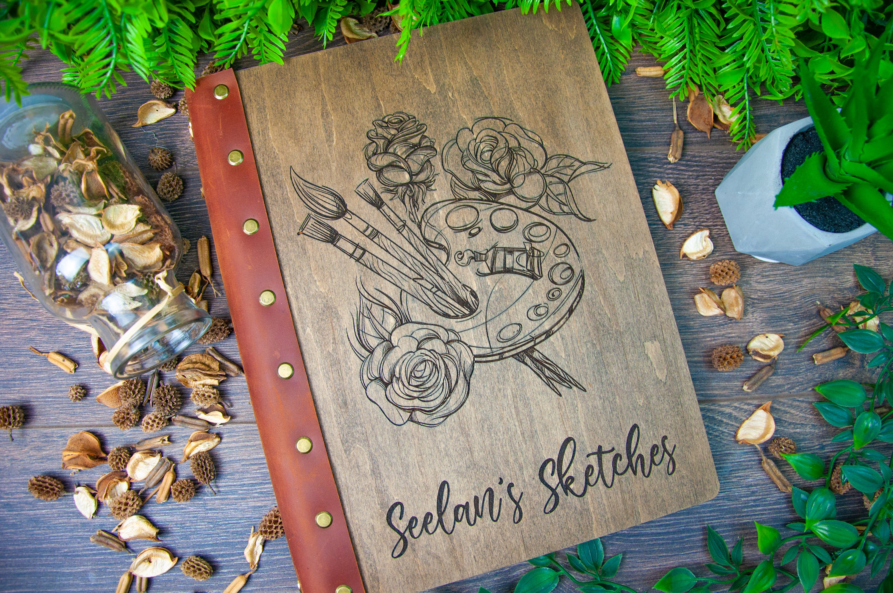 PERSONALIZED LEATHER RECIPES JOURNAL GIFT FOR HER