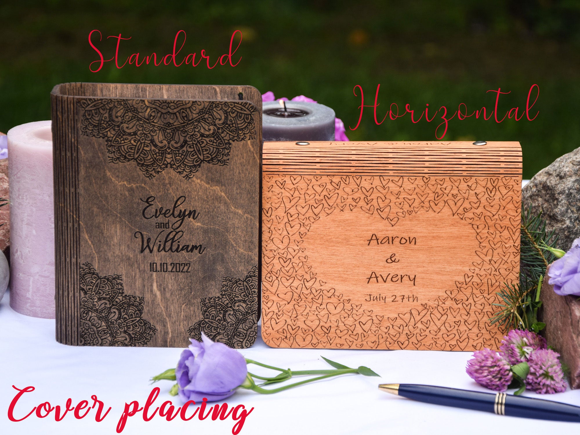 Personalized Guest book, Wooden Album
