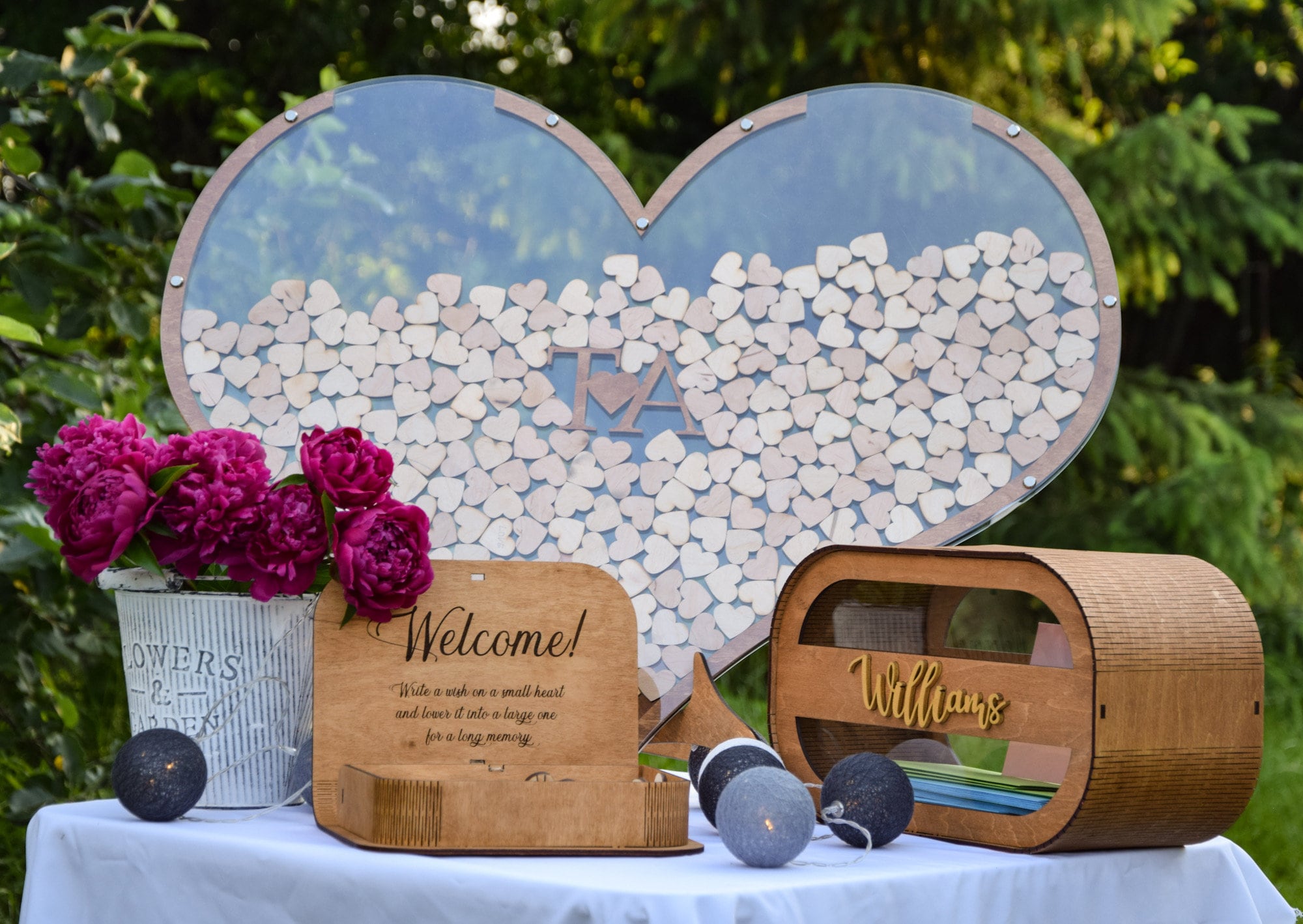 Wedding guest book alternative heart, Heart wedding guest book sign, deals Heart wedding drop box, Transparent guest book, Guest book for wedding